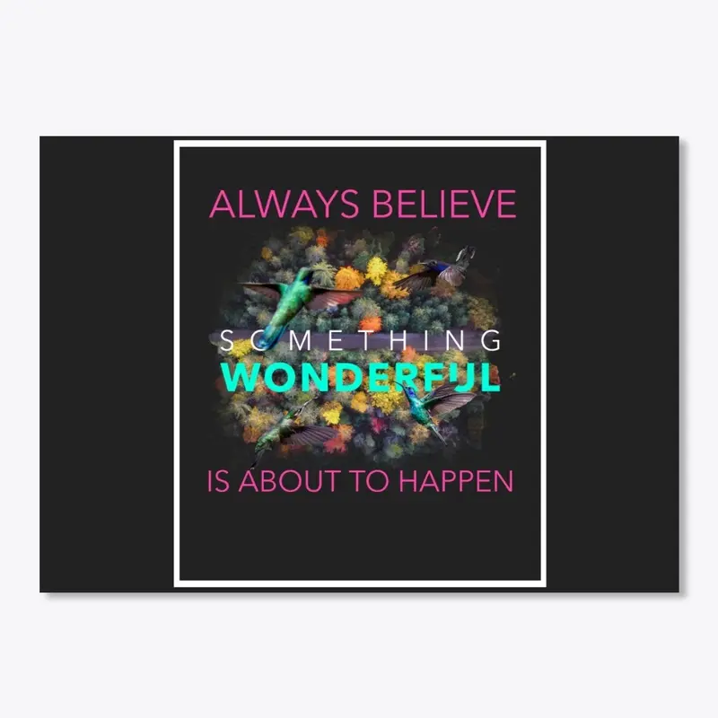 ALWAYS BELIEVE SOMETHING WONDERFUL ...