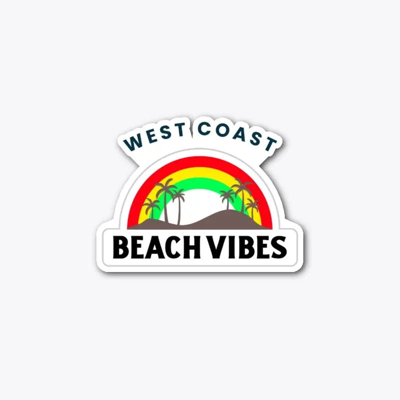 West Coast Beach Vibes Sticker